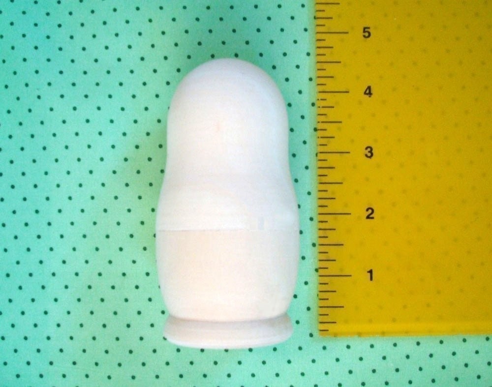 DIY Blank Russian Nesting Matryoshka Dolls- 4 inch 5 Piece Set Unpainted