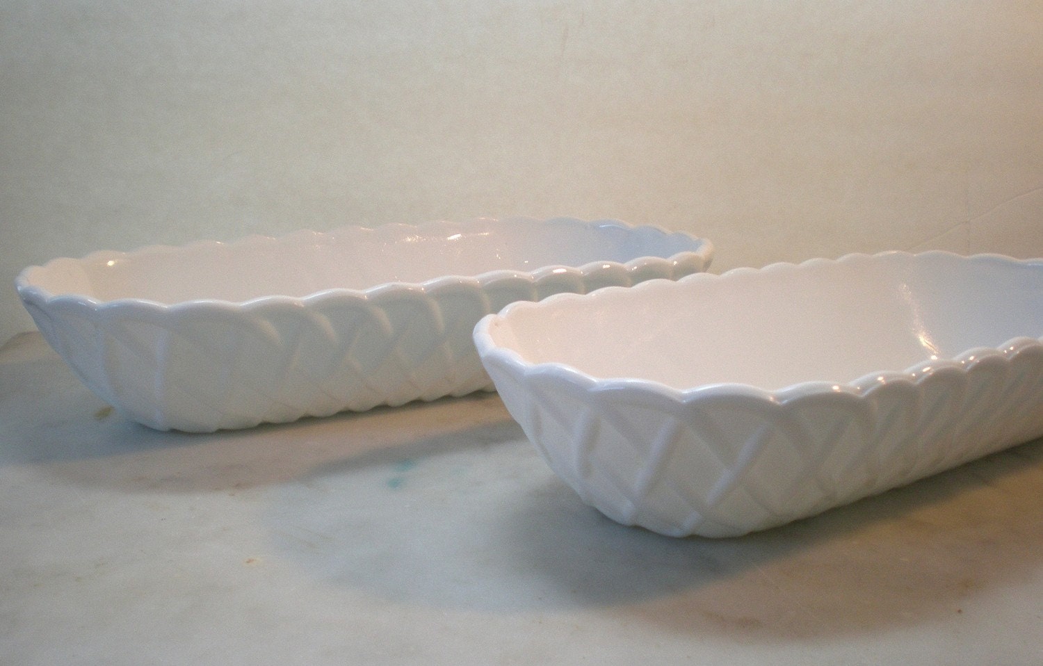 Indiana Milk Glass Basket Weave / SALE