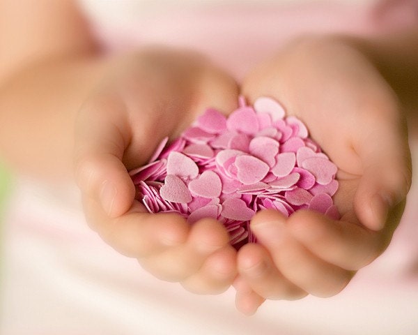 8 x 10 photograph, hearts, love, pink, feminine, home decor, nursery wall art, feminine, girl