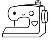 Handmade Clear Rubber Kawaii Sewing Machine Stamp