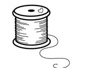 Handmade Clear Rubber Crafty Thread Stamp
