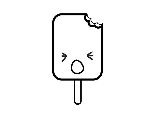 Clear Handmade Rubber Ice Pop Stamp