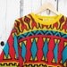 80s Bright Southwest Geometric Pattern Sweater - MEDIUM