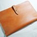 Leathinity - Hand Stitched BROWN Leather Sleeve for 11'' MacBook Air