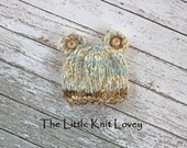 OOAK Hand Spun Merino Wool Knit Hat for Baby, Ready to Ship