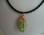 SALE Wire Wrapped Stone Necklace