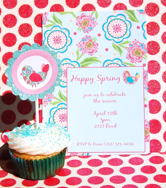 Spring Fling Tea Party Printable Invitation Il_570xn
