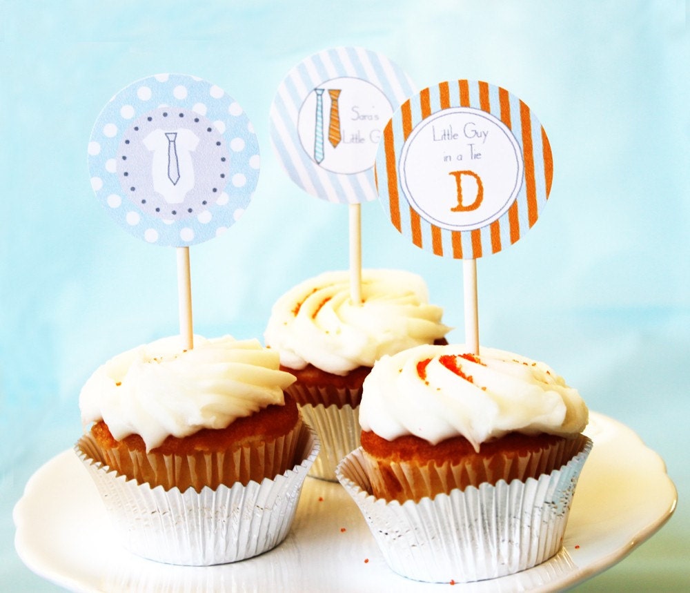 Little Guy in a Tie Printable Party Circles Il_570xn