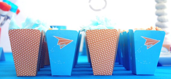 Paper Airplane DIY Printable Snack Cups Il_570xn