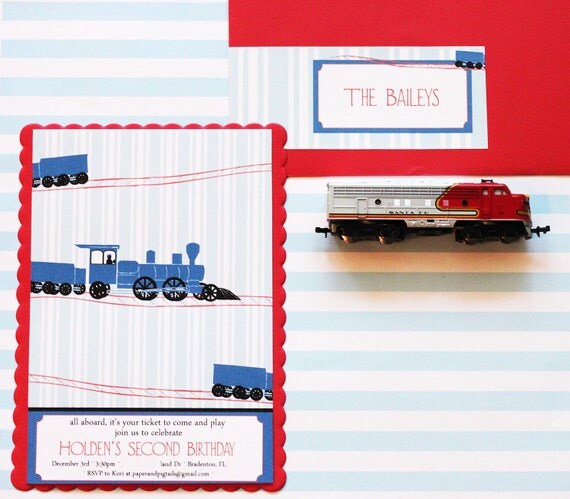 Vintage Train Printable Party Invitation Il_570xn