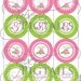 Preppy Turtle Printable Circles