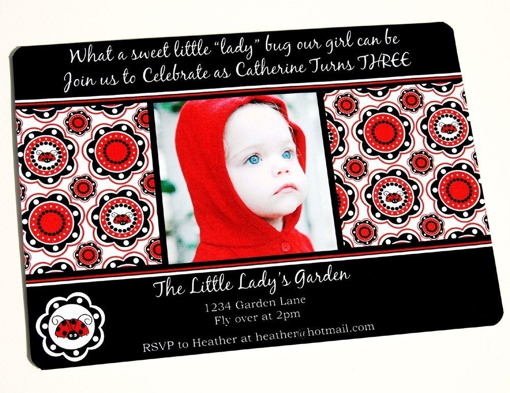Ladybug Printable Invitation
