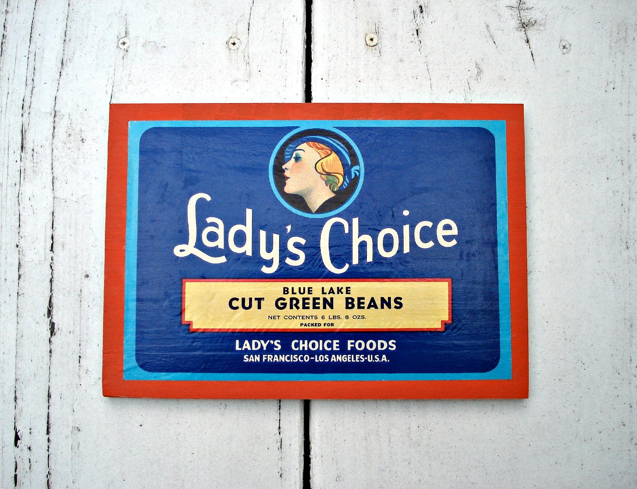 Vintage Green Beans Label - Lady's Choice - by Lolailo