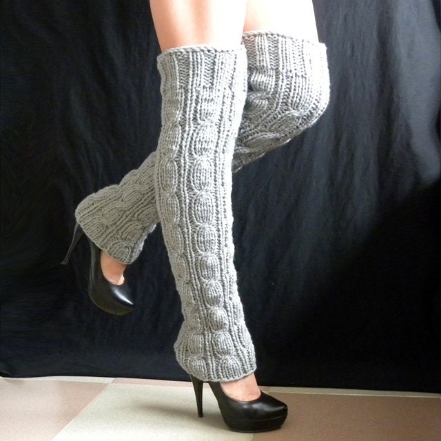 knit leg warmers Women  Accessories Legwear  Winter  very long Winter Accessories