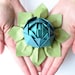 Origami Lotus Flower Decoration or Favor // Teal, Peacock, and Moss - paper flower, hostess gift, send flowers directly