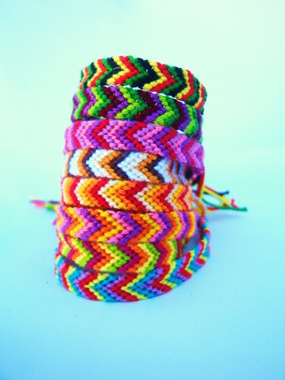 L.A. Raised-8 String Arrows-multi colored Bracelets