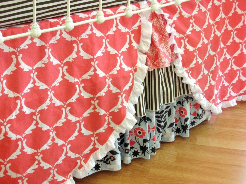Couture Marie Antionette Ruffle Custom Crib Bedding
