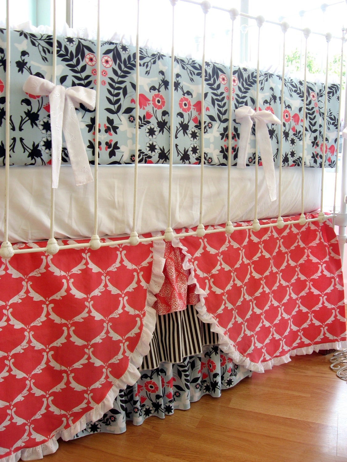 Couture Marie Antionette Ruffle Custom Crib Bedding