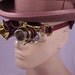 Steampunk Goggles Victorian Theatrical Goth Industrial Brass LARP BROWN RED Lenses  - Exclusively from Steampunkdesign