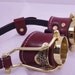 Steampunk Goggles Victorian Theatrical Goth Industrial Brass LARP BROWN RED Lenses  - Exclusively from Steampunkdesign