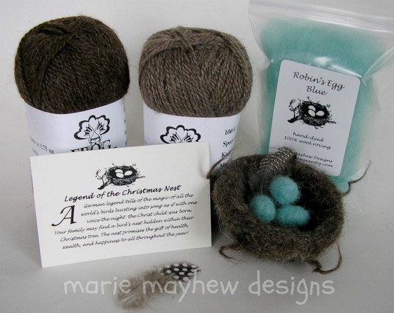 REFILL KIT. Wool Nest Ornament Refill Materials Kit