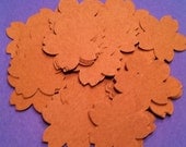 Natural Cardstock Paper Flowers - Ephemera Pack - 50 pieces