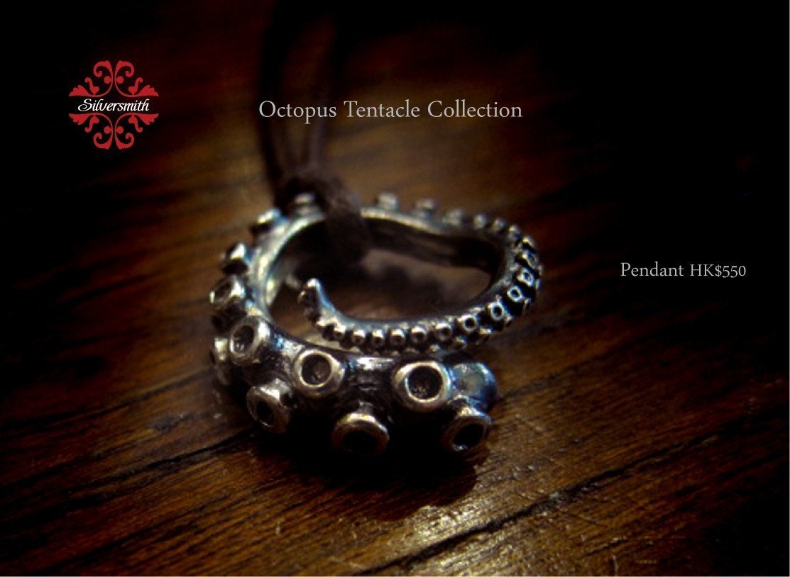 Silversmith Octopus Tentacle Sterling sliver Pendant