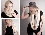 Infinity Scarf Oversized-Chunky Cowl-Winter Circle Scarf- Eternity Scarf-Angora Jersey 5in1 Winter Wrap-Oversized Snood-Vegan by MoonHalo