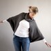 ON SALE-Charcoal Grey-Oversized Kimono Cardigan, Plus Size Cocoon Cardigan in Dark Gray Angora Jersey-XLarge Bolero by MoonHalo
