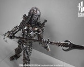 Steampunk Metal Spearman Hunter (Medium size)