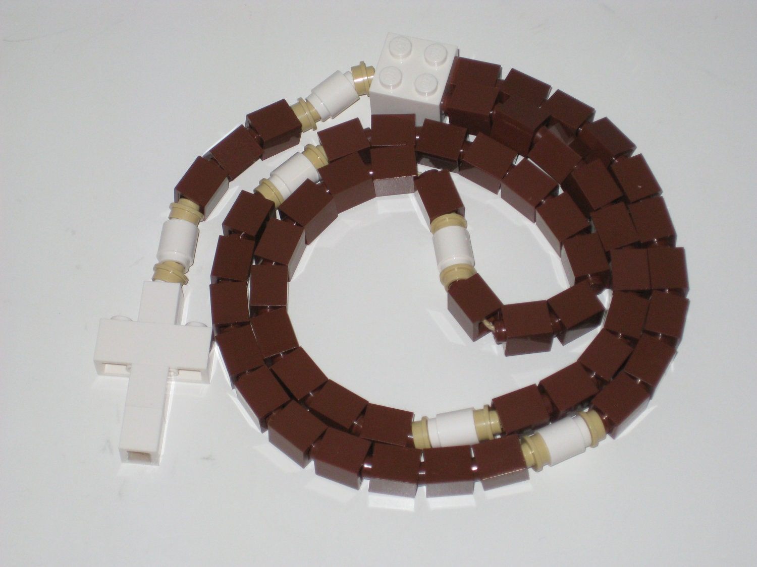 Brown and White Catholic Rosary  (The Franciscan)