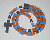 Orange, Blue, and Gray Catholic Rosary