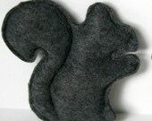 Little Gray Catnip Squirrel felt cat toy