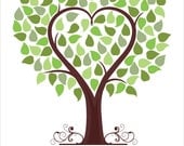 Wedding Guest Book Alternative Personalized Wedding Gift Signature Tree in Heart Shape, Personalized Wedding Tree Wedding Keepsake Reception