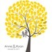 Personalized wedding gift, Wedding guest book alternative tree poster, size 16x20 for up to 100 guests