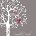 Personalized Family Tree with love birds and babies, Paper Anniversary Gift, Wedding Gift, gift for wife, Mother's Day gift, 11x14
