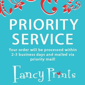 Priority Shipping & Printing Service from Fancy Prints