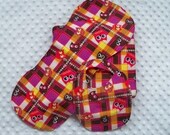 Baby Gift Set, Blanket-Bib-Burp Cloth- Hoot Hoot Hooray, Purple/Orange/Pink