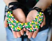 Beaded collar necklace