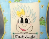 Pillow Just Smile PinHead Happy Face (TM)