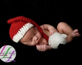 Newborn Little Santa Elf Hat, Photography Prop