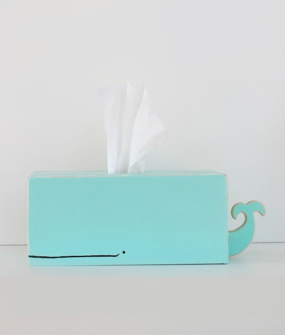 NOW'S SPECIAL  - Whale Tissue Holder - Light Blue