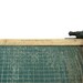 Vintage Wood Paper Cutter Craft Tool Milton Bradley Forest Green