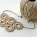 Bubble jewelry Crochet Necklace Neutral cotton circle natural whimsy olympic circles summer spring accessories