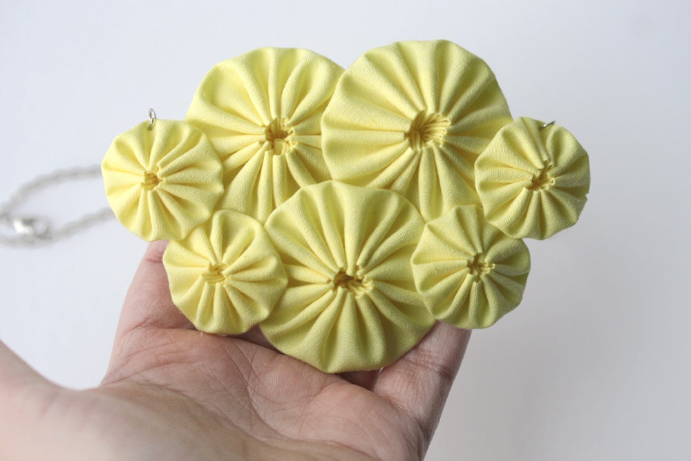 Yellow  statement  necklace