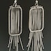 Sterling Silver Wire Mesh Modern Big Dangle Earrings Urban Chic