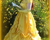 Beauty and the Beast Belle Ball gown Dress Custom costume Adult size