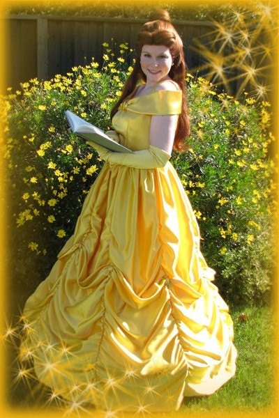 Beauty and the Beast Belle Ball gown Dress Custom costume Adult size