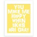 Children Wall Art: You Make Me Happy When Skies Are Gray - Quote Print - 8x10 Etsy ColorBee