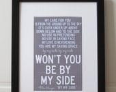 Your First Dance    Custom Lyric Print